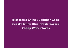 [Hot Item] China Suppliper Good Quality White Blue Nitrile Coated Cheap Work Gloves