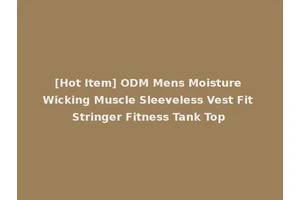 [Hot Item] ODM Mens Moisture Wicking Muscle Sleeveless Vest Fit Stringer Fitness Tank Top