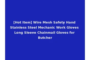 [Hot Item] Wire Mesh Safety Hand Stainless Steel Mechanic Work Gloves Long Sleeve Chainmail Gloves for Butcher