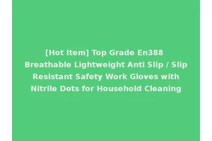 [Hot Item] Top Grade En388 Breathable Lightweight Anti Slip / Slip Resistant Safety Work Gloves with Nitrile Dots for Household Cleaning
