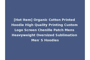 [Hot Item] Organic Cotton Printed Hoodie High Quality Printing Custom Logo Screen Chenille Patch Mens Heavyweight Oversized Sublimation Men′ S Hoodies