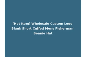 [Hot Item] Wholesale Custom Logo Blank Short Cuffed Mens Fisherman Beanie Hat