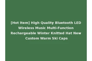 [Hot Item] High Quality Bluetooth LED Wireless Music Multi-Function Rechargeable Winter Knitted Hat New Custom Warm Ski Caps