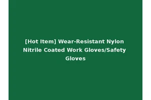 [Hot Item] Wear-Resistant Nylon Nitrile Coated Work Gloves/Safety Gloves