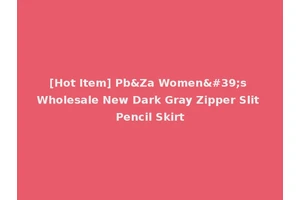 [Hot Item] Pb&Za Women's Wholesale New Dark Gray Zipper Slit Pencil Skirt