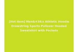 [Hot Item] Men's Athletic Hoodie Drawstring Sports Pullover Hooded Sweatshirt with Pockets