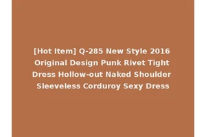 [Hot Item] Q-285 New Style 2016 Original Design Punk Rivet Tight Dress Hollow-out Naked Shoulder Sleeveless Corduroy Sexy Dress