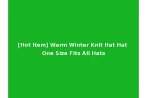 [Hot Item] Warm Winter Knit Hat Hat One Size Fits All Hats