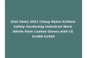 [Hot Item] 2023 Cheap Nylon Knitted Safety Gardening Industrial Work Nitrile Palm Coated Gloves with CE En388 En420