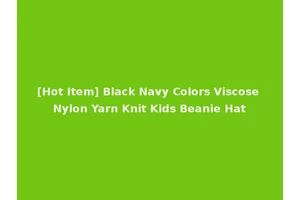 [Hot Item] Black Navy Colors Viscose Nylon Yarn Knit Kids Beanie Hat