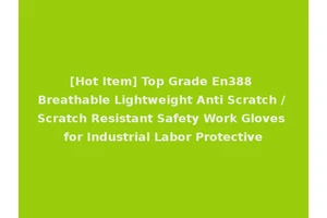 [Hot Item] Top Grade En388 Breathable Lightweight Anti Scratch / Scratch Resistant Safety Work Gloves for Industrial Labor Protective