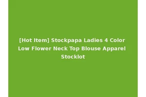 [Hot Item] Stockpapa Ladies 4 Color Low Flower Neck Top Blouse Apparel Stocklot