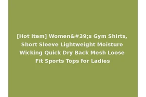 [Hot Item] Women's Gym Shirts, Short Sleeve Lightweight Moisture Wicking Quick Dry Back Mesh Loose Fit Sports Tops for Ladies