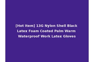[Hot Item] 13G Nylon Shell Black Latex Foam Coated Palm Warm Waterproof Work Latex Gloves