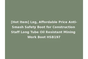 [Hot Item] Lxg, Affordable Price Anti-Smash Safety Boot for Construction Staff Long Tube Oil Resistant Mining Work Boot HSB197