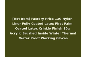 [Hot Item] Factory Price 13G Nylon Liner Fully Coated Latex First Palm Coated Latex Crinkle Finish 10g Acrylic Brushed Inside Winter Thermal Water Proof Working Gloves