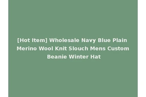 [Hot Item] Wholesale Navy Blue Plain Merino Wool Knit Slouch Mens Custom Beanie Winter Hat