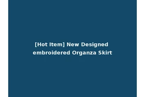 [Hot Item] New Designed embroidered Organza Skirt