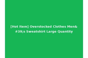 [Hot Item] Overstocked Clothes Men's Sweatshirt Large Quantity
