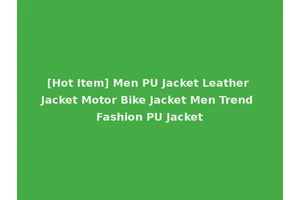 [Hot Item] Men PU Jacket Leather Jacket Motor Bike Jacket Men Trend Fashion PU Jacket