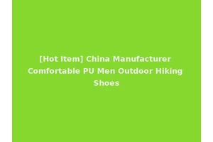 [Hot Item] China Manufacturer Comfortable PU Men Outdoor Hiking Shoes