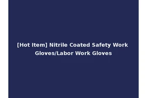 [Hot Item] Nitrile Coated Safety Work Gloves/Labor Work Gloves