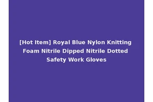 [Hot Item] Royal Blue Nylon Knitting Foam Nitrile Dipped Nitrile Dotted Safety Work Gloves