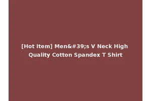 [Hot Item] Men's V Neck High Quality Cotton Spandex T Shirt