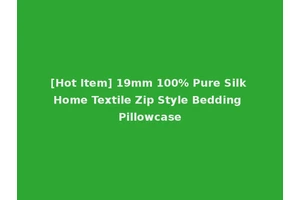 [Hot Item] 19mm 100% Pure Silk Home Textile Zip Style Bedding Pillowcase