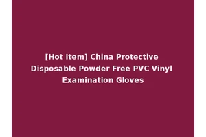 [Hot Item] China Protective Disposable Powder Free PVC Vinyl Examination Gloves