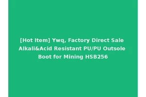 [Hot Item] Ywq, Factory Direct Sale Alkali&Acid Resistant PU/PU Outsole Boot for Mining HSB256