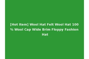 [Hot Item] Wool Hat Felt Wool Hat 100% Wool Cap Wide Brim Floppy Fashion Hat