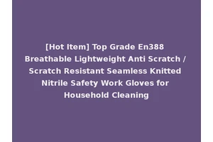 [Hot Item] Top Grade En388 Breathable Lightweight Anti Scratch / Scratch Resistant Seamless Knitted Nitrile Safety Work Gloves for Household Cleaning