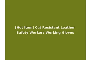[Hot Item] Cut Resistant Leather Safety Workers Working Gloves