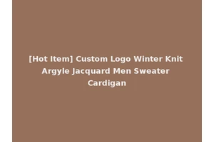 [Hot Item] Custom Logo Winter Knit Argyle Jacquard Men Sweater Cardigan