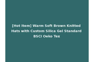 [Hot Item] Warm Soft Brown Knitted Hats with Custom Silica Gel Standard BSCI Oeko Tex