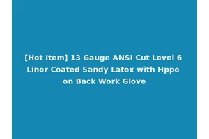 [Hot Item] 13 Gauge ANSI Cut Level 6 Liner Coated Sandy Latex with Hppe on Back Work Glove