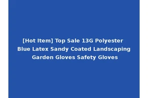 [Hot Item] Top Sale 13G Polyester Blue Latex Sandy Coated Landscaping Garden Gloves Safety Gloves