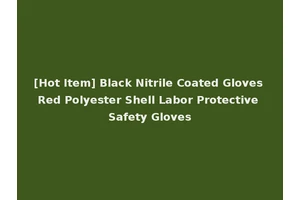 [Hot Item] Black Nitrile Coated Gloves Red Polyester Shell Labor Protective Safety Gloves