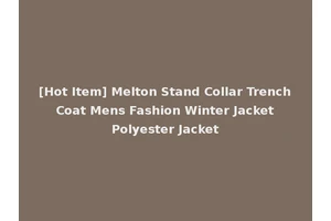 [Hot Item] Melton Stand Collar Trench Coat Mens Fashion Winter Jacket Polyester Jacket