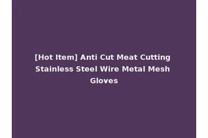 [Hot Item] Anti Cut Meat Cutting Stainless Steel Wire Metal Mesh Gloves