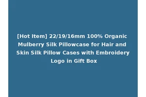 [Hot Item] 22/19/16mm 100% Organic Mulberry Silk Pillowcase for Hair and Skin Silk Pillow Cases with Embroidery Logo in Gift Box