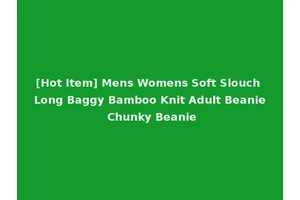[Hot Item] Mens Womens Soft Slouch Long Baggy Bamboo Knit Adult Beanie Chunky Beanie