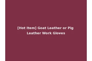 [Hot Item] Goat Leather or Pig Leather Work Gloves