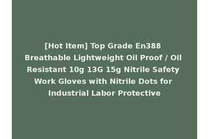 [Hot Item] Top Grade En388 Breathable Lightweight Oil Proof / Oil Resistant 10g 13G 15g Nitrile Safety Work Gloves with Nitrile Dots for Industrial Labor Protective
