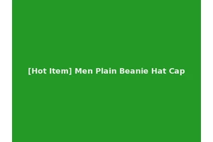 [Hot Item] Men Plain Beanie Hat Cap