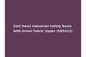 [Hot Item] Industrial Safety Boots with Green Fabric Upper (SN5313)