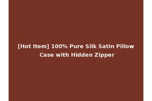 [Hot Item] 100% Pure Silk Satin Pillow Case with Hidden Zipper