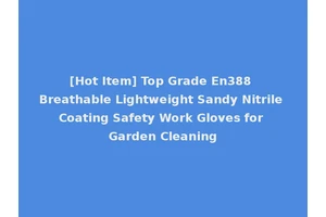 [Hot Item] Top Grade En388 Breathable Lightweight Sandy Nitrile Coating Safety Work Gloves for Garden Cleaning
