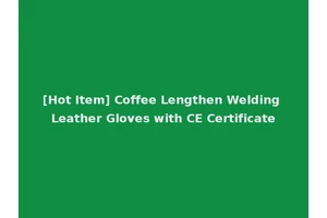 [Hot Item] Coffee Lengthen Welding Leather Gloves with CE Certificate